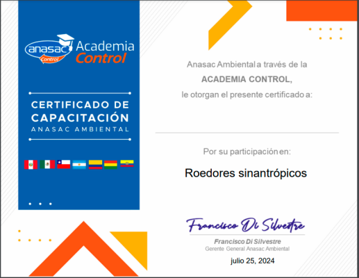 Certificado Ansac Academia Control 